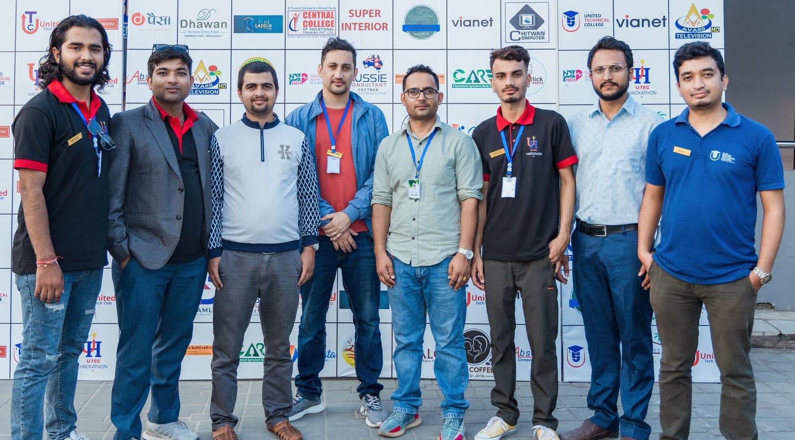 Organisers, mentors and teachers together at U-TEC Hackathon Alpha