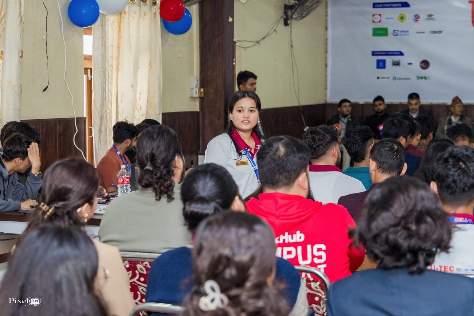 Participants listening to a session at U-TEC Hackathon Beta