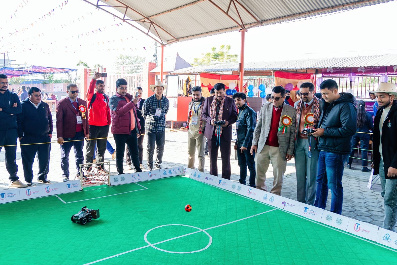 Crowd watching a robot soccer match at United Tech Fusion 2080