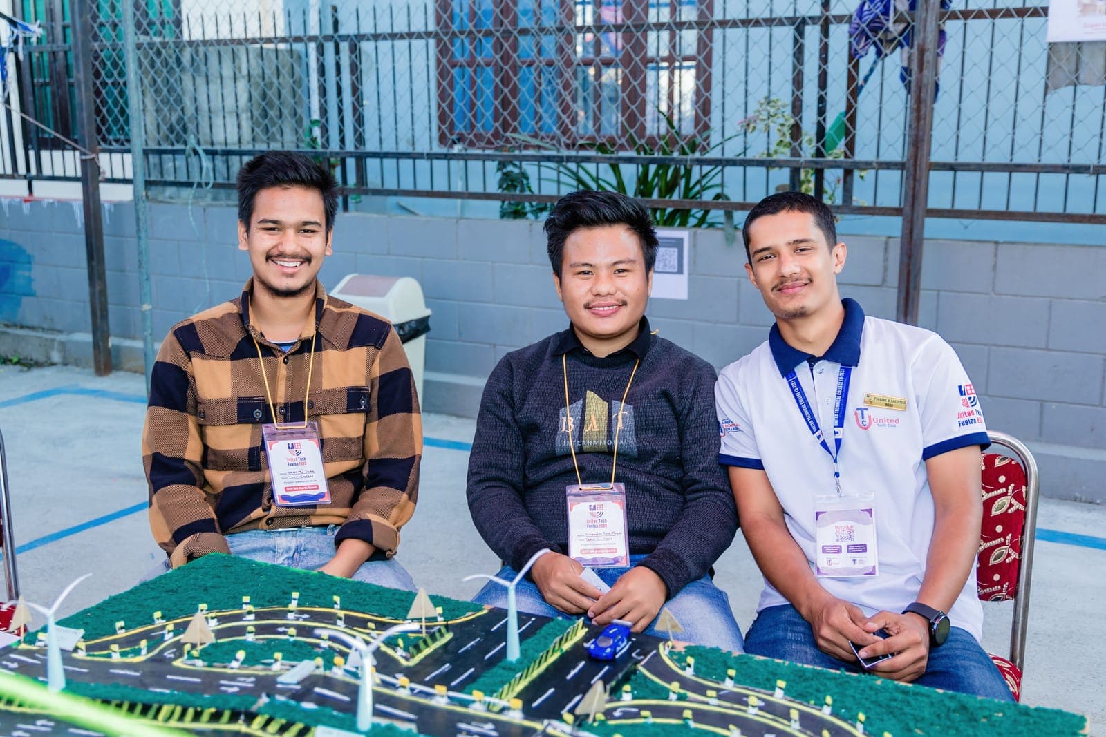 A team with their project model at United Tech Fusion 2080